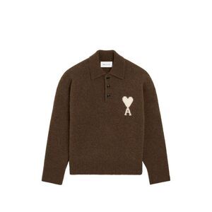 Ami Paris Women Ami De Coeur Wool Polo Sweater
